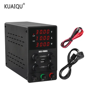 

USB 5V2A Charge 30v10a LAB DC Switching Power Supply Adjustable Power Source 30V 5A 120V3A 4Digits Power Display 60V5A 110V 220V