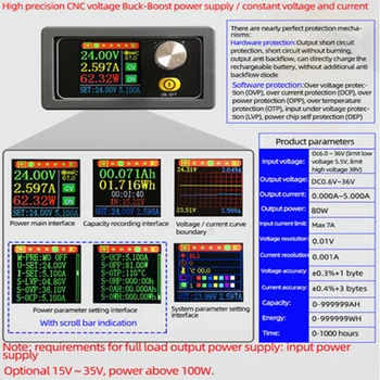 

NEW DC DC Buck Boost Converter 5A Power Adjustable Regulated Power Module AHS