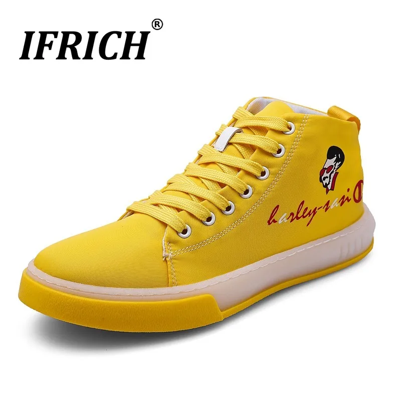

2019 Summer Yellow Running Shoes for Mens Comfortable Stretch Fabric Sports Sneakers Male Black Yellow Boys Athletic Footwear