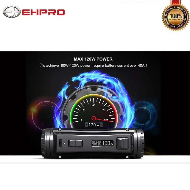 Оригинальный боксмод Ehpro из холодной стали 100 120 Вт 0 0018 с Сверхбыстрая скорость