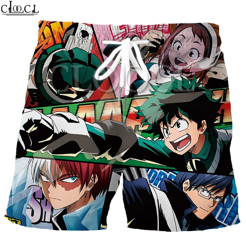 

Шорты-боксеры CLOOCL мужские с японским аниме «Моя геройская Академия», модные шорты с 3D принтом, для отдыха, спорта в стиле Харадзюку, Новинка лета 2021