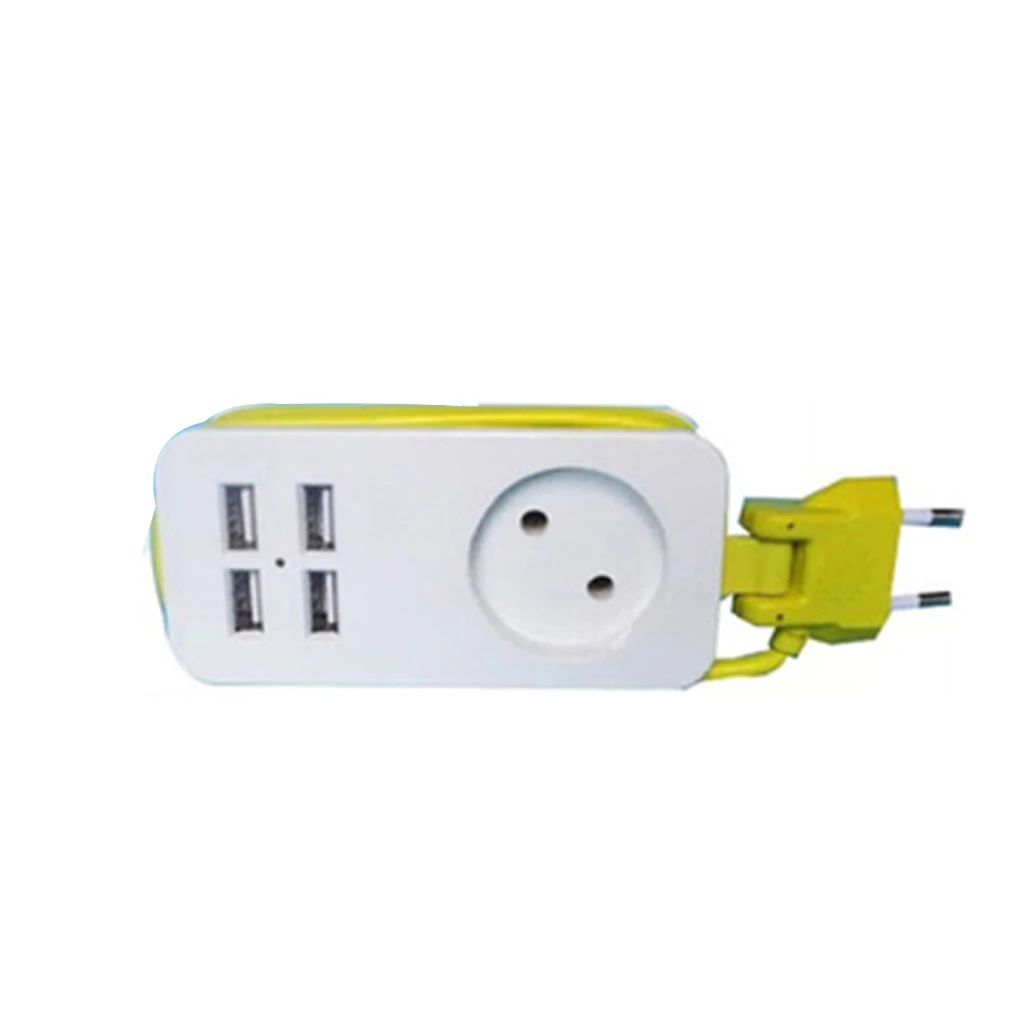 ЕС Plug power Strip 2 AC адаптер пробки 1200 Вт несколько Портативный 4 USB порт зарядное устройство гнездо 1,5 м для смартфонов планшеты