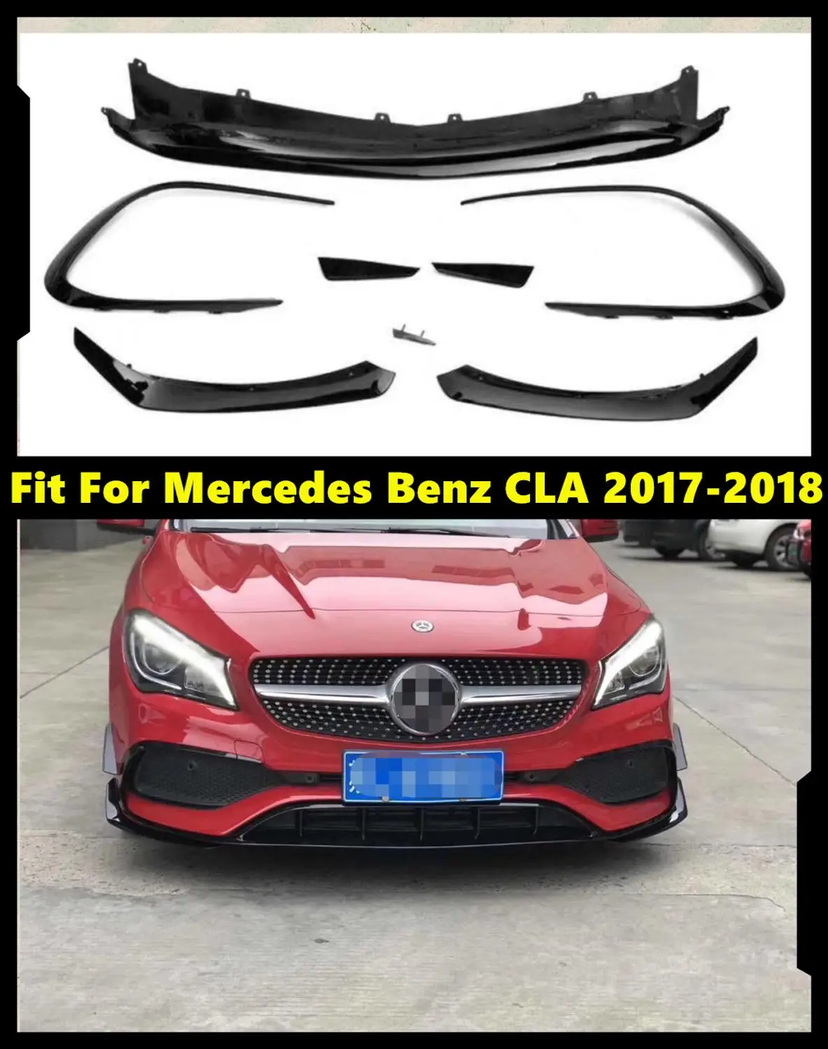 Передняя отделка переднего бампера полосы для Mercedes Benz CLA C117 200 220- автостайлинг кузова защитные крышки