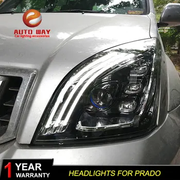 

Car Styling Case for Toyota Prado Headlight 2003-2009 LED Headlight DRL Hid Head Lamp Angel Eye Bi Xenon Beam Accessories
