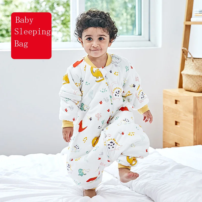 Детские спальные мешки для зимы плотный милый комбинезон детей спящий мешок с