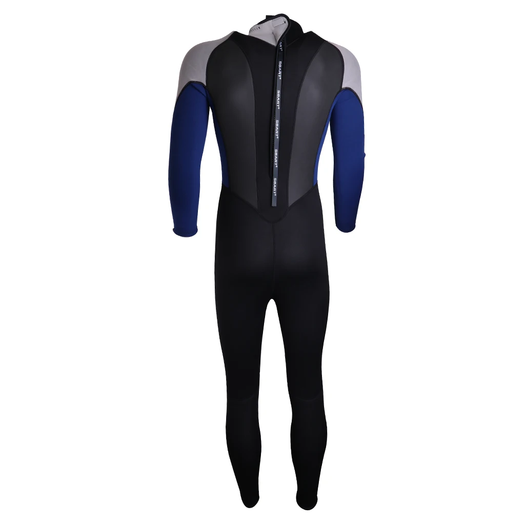 Mens 3mm Neoprene Surf Suit Back Zip Full Wetsuit Sports Skins Suit Wetsuits for Kayaking Snorkeling Scuba Diving 