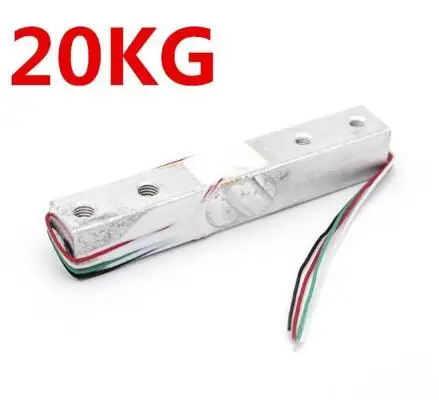 Тензодатчик 1 кг 5 кг 10 кг 20 кг HX711 AD модуль датчик веса электронные весы алюминиевый сплав взвешивания датчик давления - Цвет: 20KG sensor