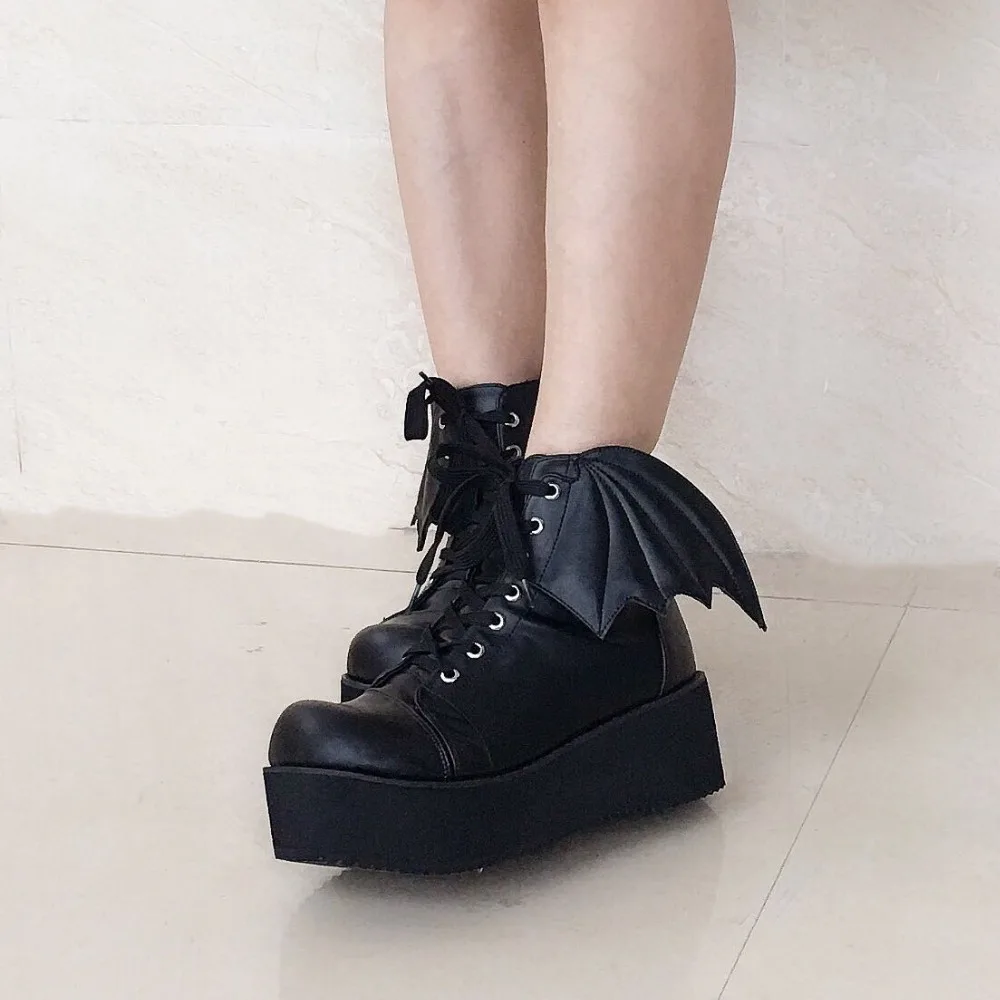 Sweet-Black-PU-Lolita-High-Platform-Party-Shoes-with-Wing-Halloween-Shoes-Custom-Tailor-Available-8