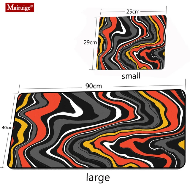 Personalized Fabric Mouse Pad Art Table Mats Office Carpet Desk Pad Mouse Mat Black Big Mousepad Rubber Mat for Computer Table 1