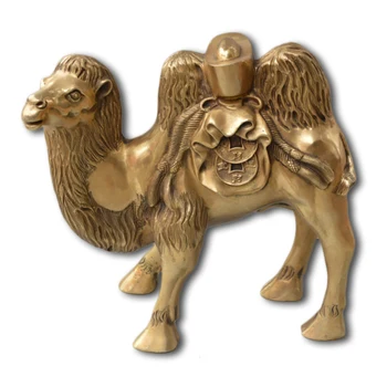 

LAOJUNLU Pure Copper Camel Lucky Money Send Ingot Money Living Room Decoration