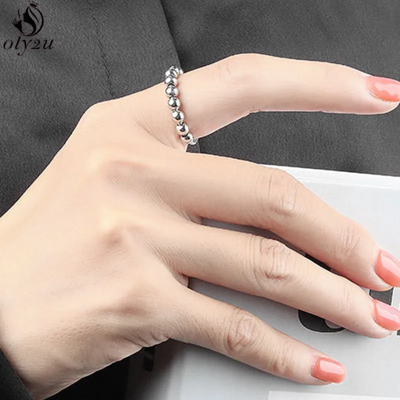 Various Size Anxiety Spinner Rings Anxiety Ring with Beads Stress Relief Fidget Rings For Women Men Fashion Jewelry Worker Gift Finger Ring Ring Set Fidget Spinner Ring