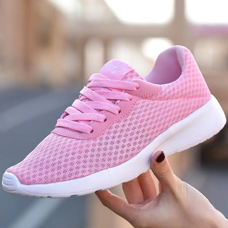 Сетчатая женская обувь для бега; женская спортивная обувь; спортивные кроссовки; Цвет Черный; летняя обувь для тенниса; обувь для фитнеса и тренировок; баскетбольные кроссовки; A-412 - Цвет: pink