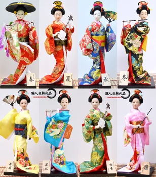 

30cm Cuisine Restaurant Decoration Geisha Japan Figurine Body-shape Kimono Doll Japanese Style Decoration Home Gift
