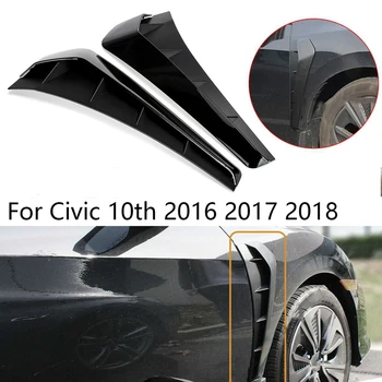 

Glossy Black Front Fender Air Vent Cover Trim Stickers for Honda for Civic 10Th 2016 2017 2018