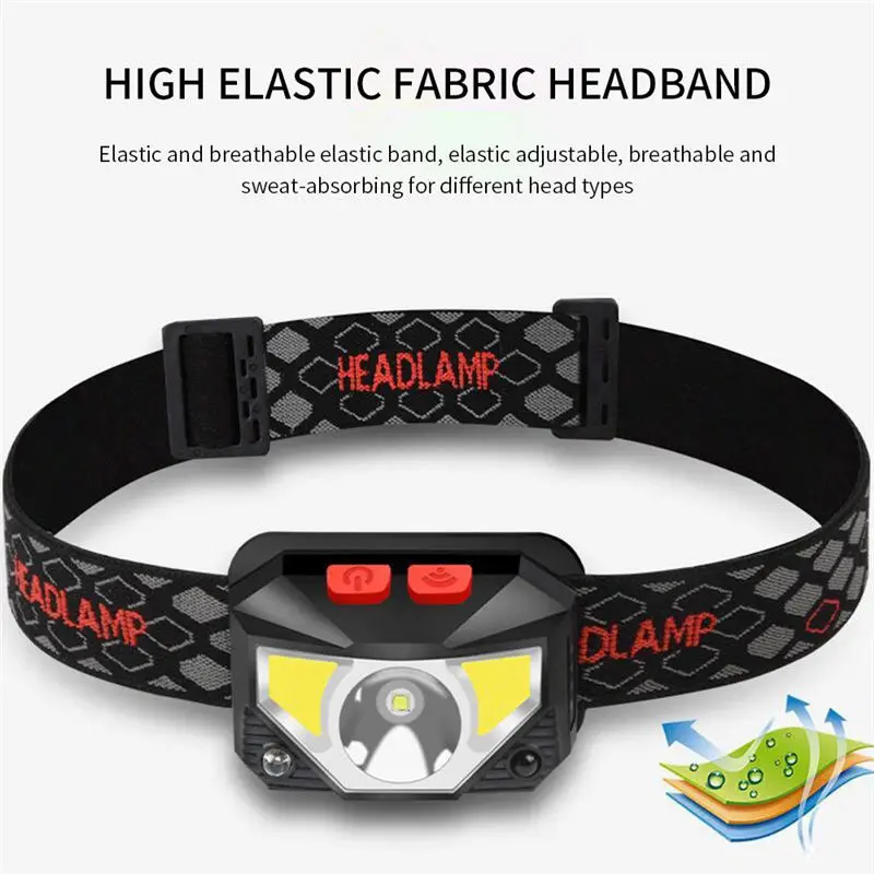 6000lums Hands-free LED Headlamp Motion Sensor head lamp LED headlight Torch Lamps inductive for Outdoor Night Fishing