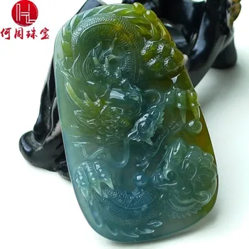 

Hezhou jewelry!Myanmar natural jade!Exquisite hand carving!Floral pendant!Exquisite workmanship!55.72g