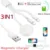 3 В 1 Магнитное Беспроводное Зарядное Устройство для iPad iPhone 12 Pro Max XS XR X 8 7 для Apple Watch Series 6 5 4 3 USB Кабель Для Зарядки 1,2 М