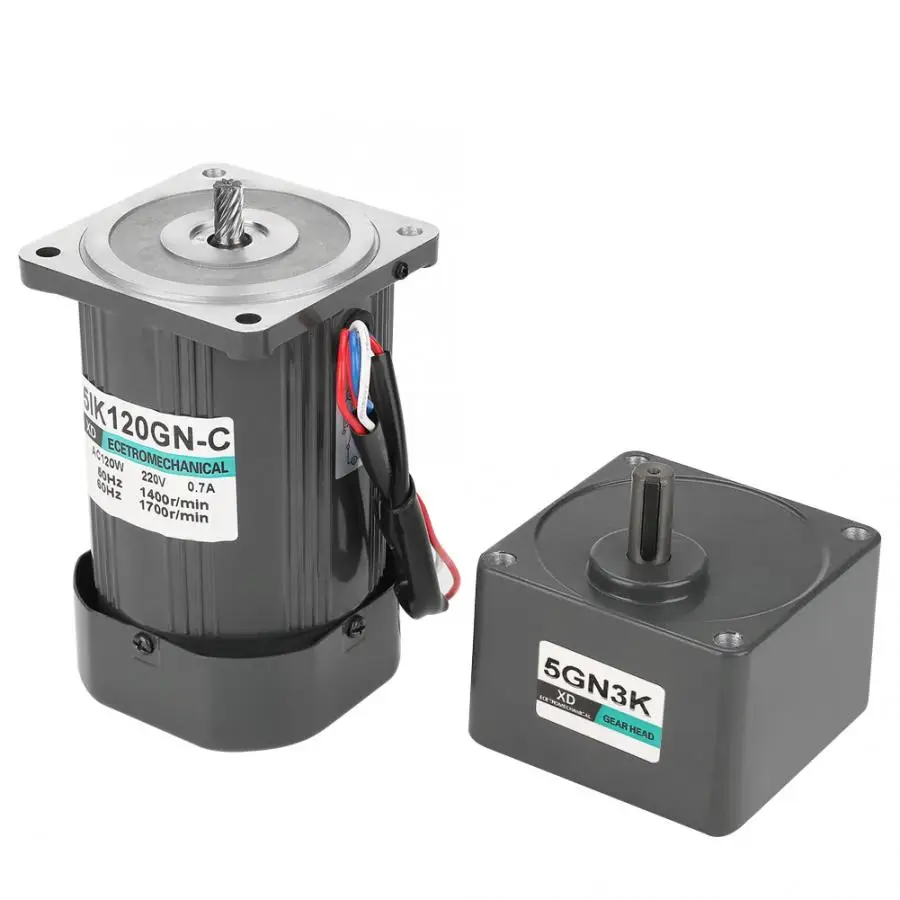 AC220V 120W 3 K/40 K/60 K однофазный асинхронный мотор-редуктор Регулируемый мотор с конденсатором