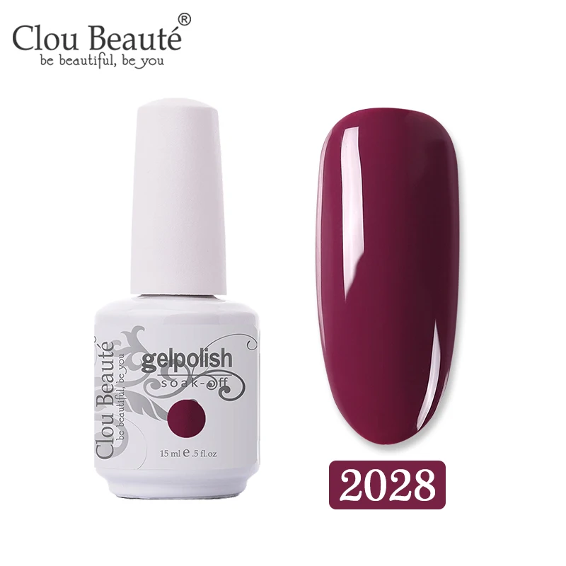 Clou Beaute лак для ногтей 15 мл Блестящий Гель-лак для ногтей Дизайн ногтей Маникюр УФ-лак Гель-лак - Цвет: 2028