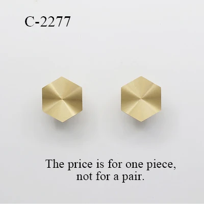 C-2277 3 цвета/Античный Золотой медный шестигранник ручки для шкафа Ручка комода ручки для выдвижных ящиков фурнитура для кухонной мебели серебро - Цвет: C-2277