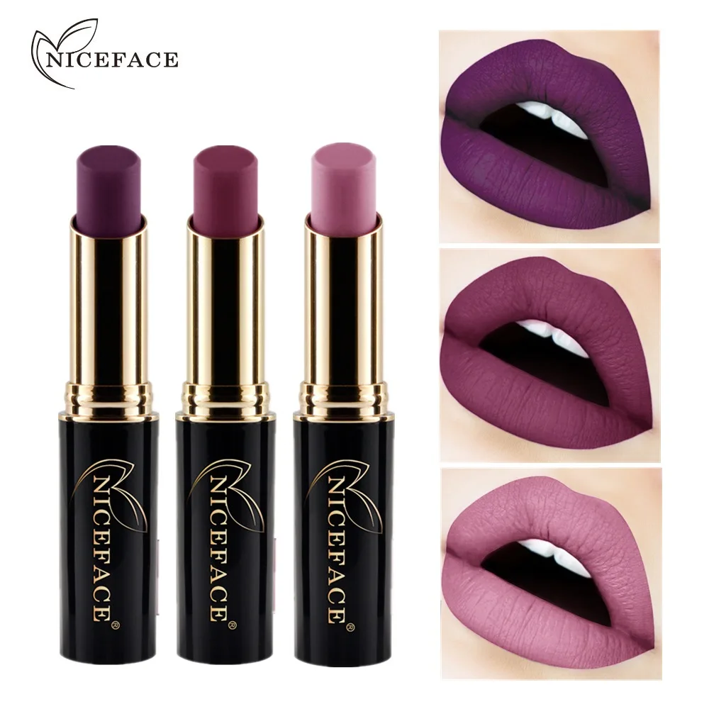 

2019 New Metallic Matte Lipstick Waterproof Lip Stick 24 Color Nude Pigment Women Sexy Lips Makeup Matt Long Lasting Lipsticks