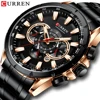 CURREN-Reloj de pulsera deportivo para hombre, cronógrafo de cuarzo, de lujo, con correa de acero inoxidable ► Foto 1/6