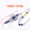 1PC Natural Crystal Small Merkaba Pendulum Pendants Star Class Hexagon Pillar Scepter Reiki Healing Stone Men Women Jewelry Gift 3