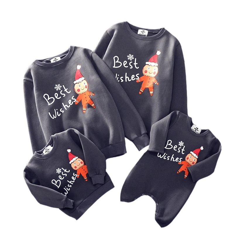 

Christmas Clothes Mom Dad Kids Santa Claus Long Sleeve Hoodie Anime Pullover Sweatshirt Jumper Family Matching Warm Autumn Top