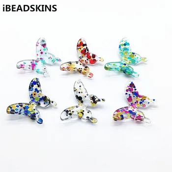 

New arrival! 30mm 100pcs Built-in sequins butterfly charm for Jewelry Findings/Earrings DIY parts,Jewelry Findings & Components