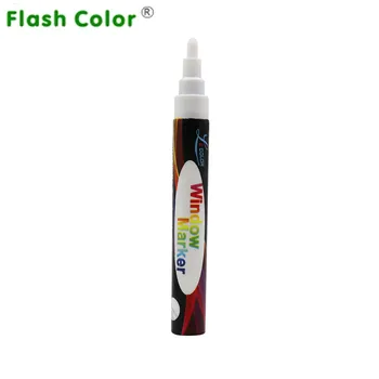 

Flashcolor white Highlighter Pen 6mm Liquid Chalk Fluorescent Neon Marker LED Glass board Art Marker Pens Office Supplies