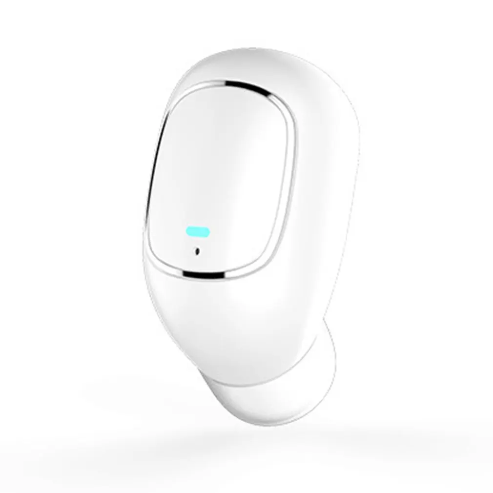 Беспроводная мини-гарнитура Bluetooth в уши, мини-гарнитура Bluetooth из силикона и удобные затычки для ушей, длительный срок службы батареи - Цвет: white