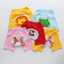 Детские штаны с рисунком из мультфильма, летние хлопковые шорты для грудничков, штаны для младенцев, штаны-шаровары