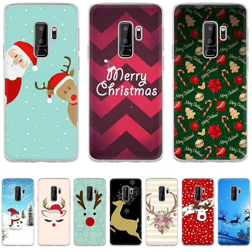 Чехол КРЫШКА ДЛЯ samsung Galaxy A3 A5 A6 A8 A9 A10 A20 A30 A40 A50 A60 A70 красивый Рождественский олень