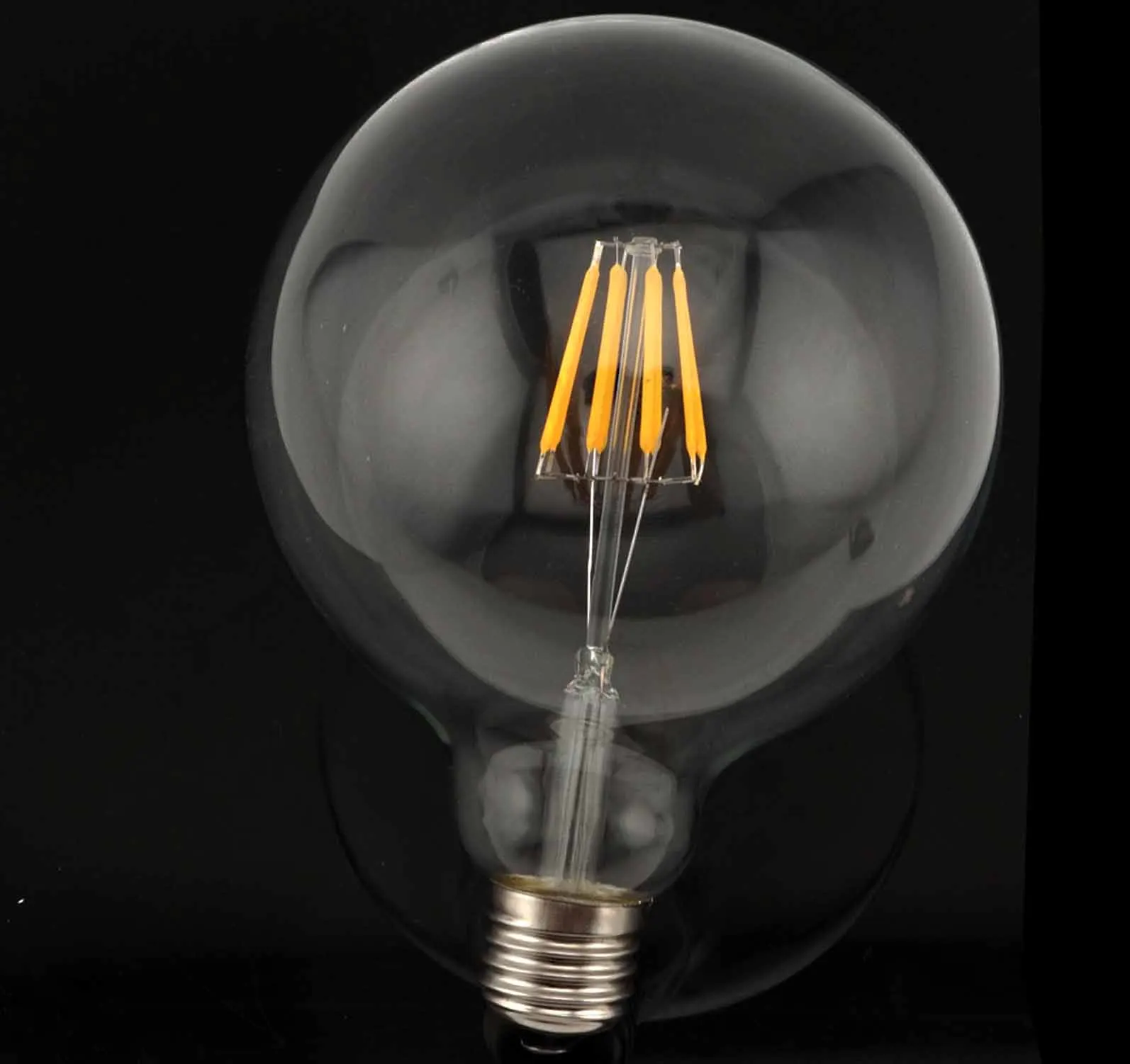 4/8W светодиоидная лампа с регулируемой яркостью G40 светодиодный Лампа накаливания Эдисона G125 античный, шарообразный Форма длинное волокно Стиль средней E26 базы лампа накаливания, замена