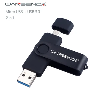 New Usb 3.0 Wansenda OTG USB flash drive for SmartPhone/Tablet/PC 8GB 16GB 32GB 64GB 128GB 256GB Pendrive High speed pen drive 1