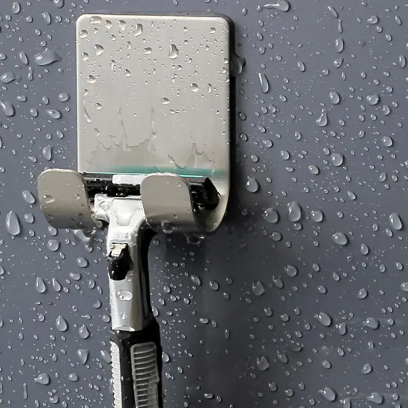 Razor Holder Stainless Steel Bracket Men's Shaver Storage Hook Bathroom Wall Kitchen Rack