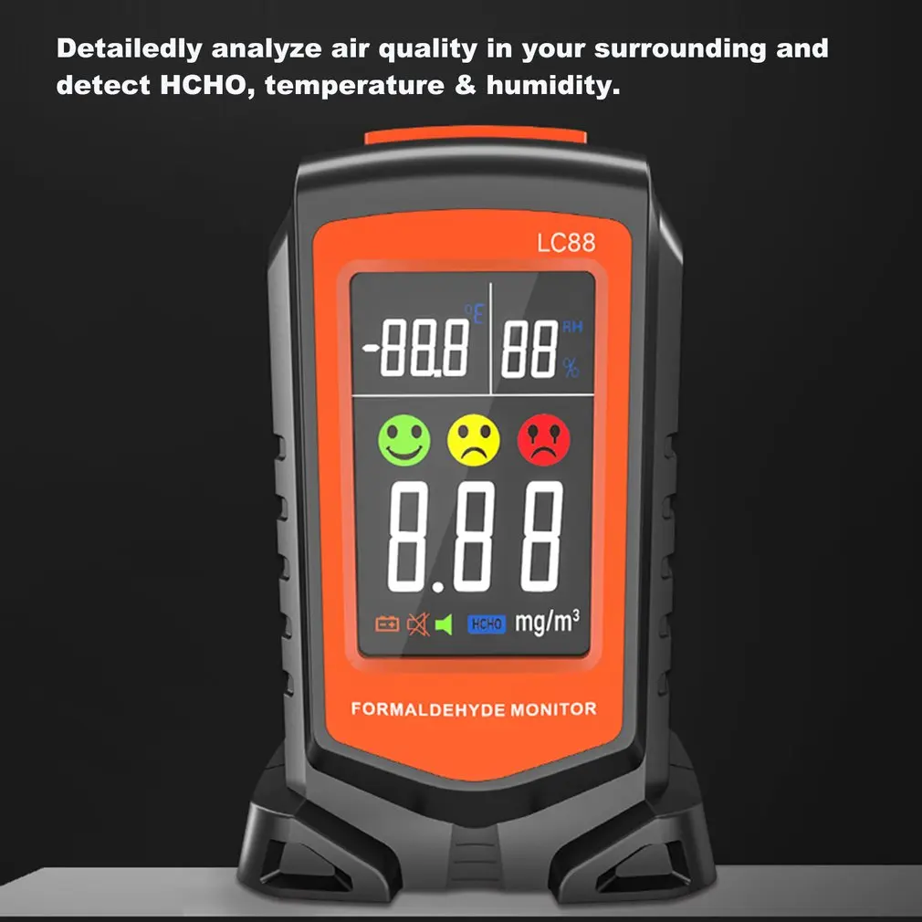 Digital Formaldehyde Detector HCHO/ Temperature/ Humidity Tester Air Quality Monitor AQI Gas Analyzer