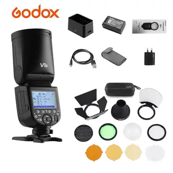 

Godox V1S Professional Camera Flash Speedlite AK-R1 Pocket Flash Light Accessories Kit Wireless 2.4G Zoom for Sony A7RII Camera