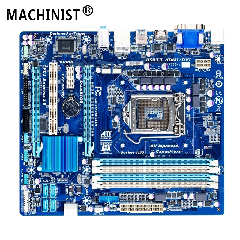 

For Gigabyte GA-H77M-D3H Desktop motherboard MB Intel H77 LGA 1155 MICRO ATX DDR3 32GB SATA3.0 USB3.0 100% fully Tested