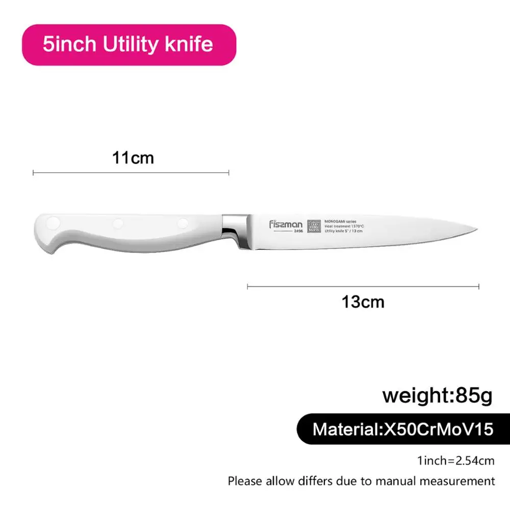 Кухонный нож FISSMAN Germen из стали, серия MONOGAMI, нож для нарезки сыра Santoku, обвалочный нож для очистки сыра - Цвет: Model 2496