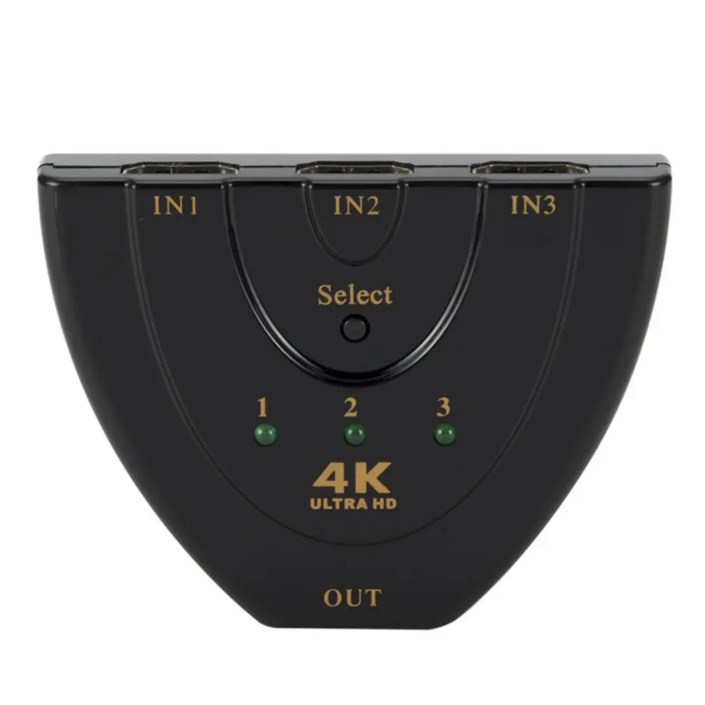 Серый 4K* 2K 3x1 hdmi переключатель сплиттер 3 в 1 выход HDTV аудио видео конвертер адаптер с пультом дистанционного управления для XBOX360 DVD PS3 проектор - Цвет: Серый
