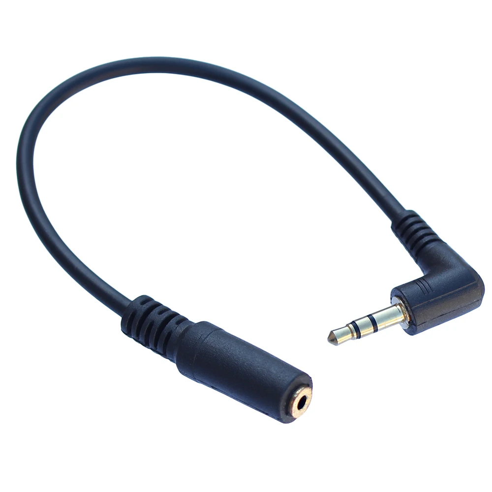 

3 Pole stereo 3.5mm Male to 2.5 mm Female Jack 90 Right Angled 3.5mm to 2.5 mm Male To Female Audio Adaptor Cable Cord