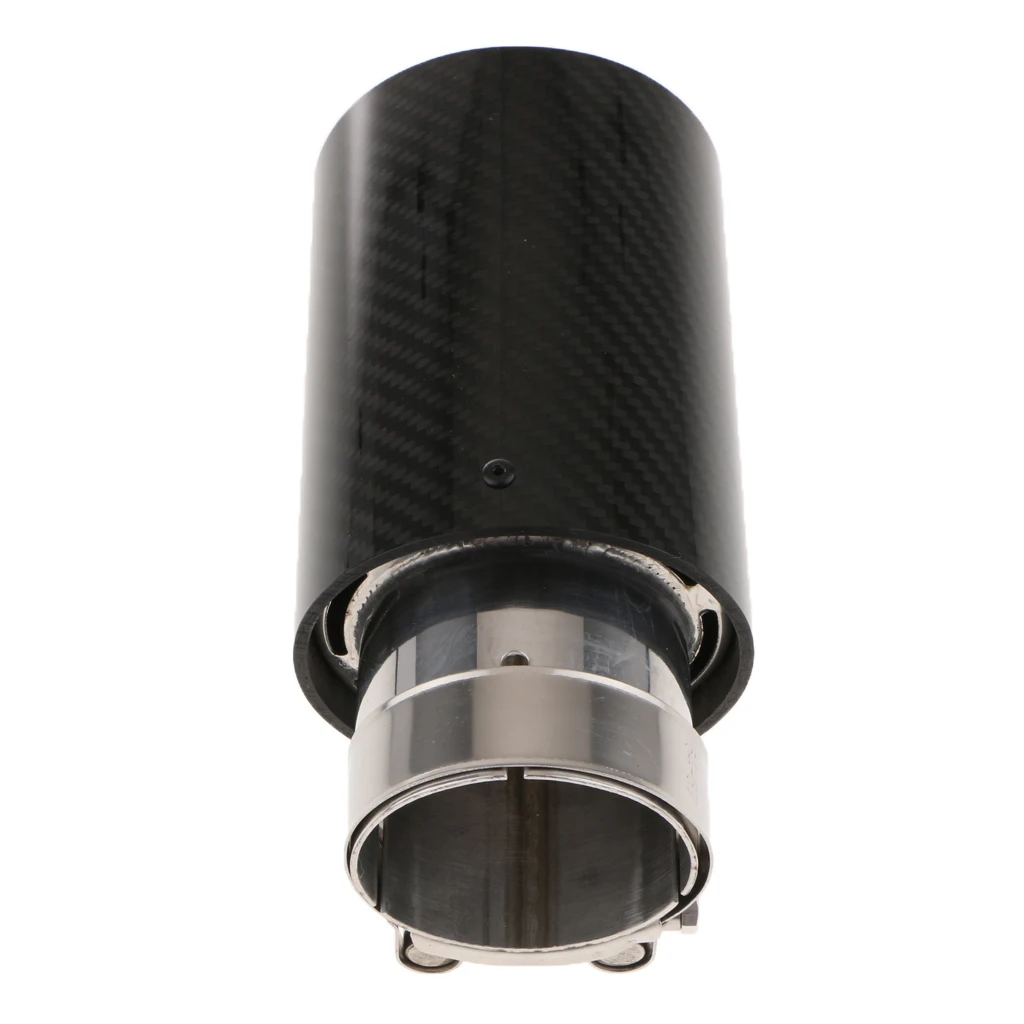 180mm Car Exhaust Carbon Fiber Tail Pipe Muffler Tips 64mm for BMW 3 Series