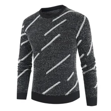 NEGIZBER 2019 Winter Sweater Men Solid Patchwork Striped O-neck Pullover Sweater Men Fashion Thick Warm Wool Sweater Men NEGIZBER 2019 Winter Sweater Men Solid Patchwork Striped O-neck Pullover Sweater Men Fashion Thick Warm Wool Sweater Men