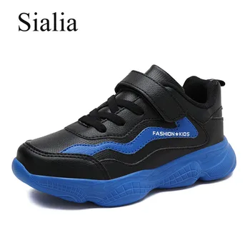 

Sialia Sport Kids Sneakers For Children Casual Shoes Boys Sneakers Girls Shoes Leather Running Hook&Loop sapato infantilAutumn