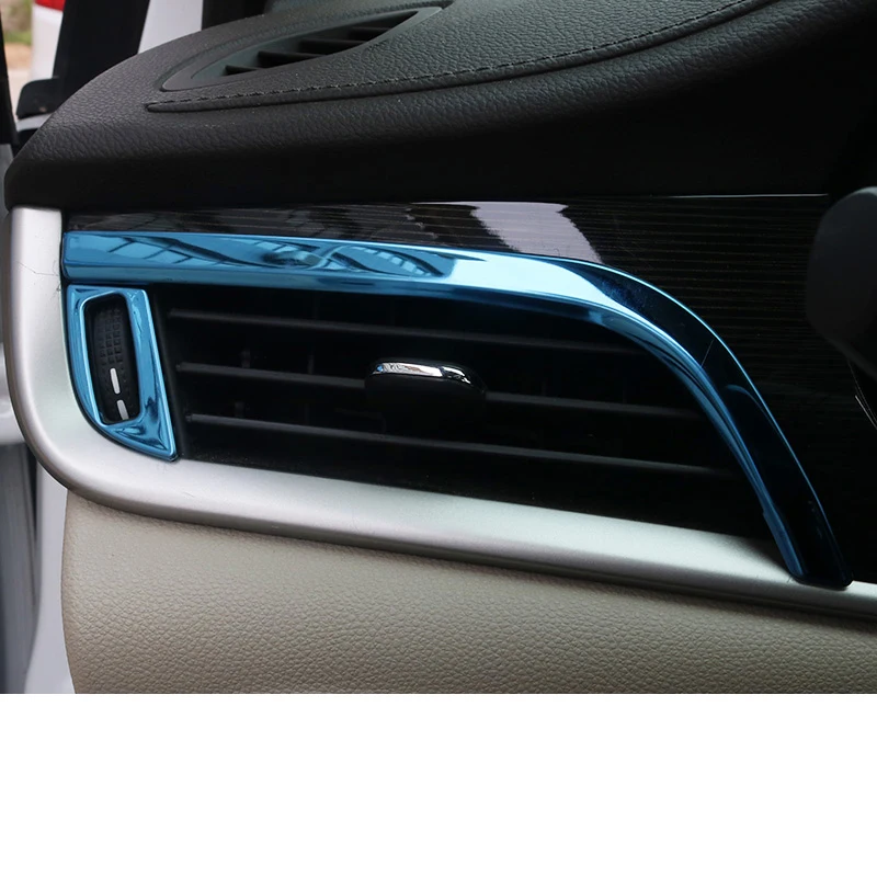 Lsrtw2017 для Защитные чехлы для сидений, сшитые специально для Opel Astra к приборной панели автомобиля Кондиционер Vent рамки отделка интерьера аксессуары - Название цвета: both blue