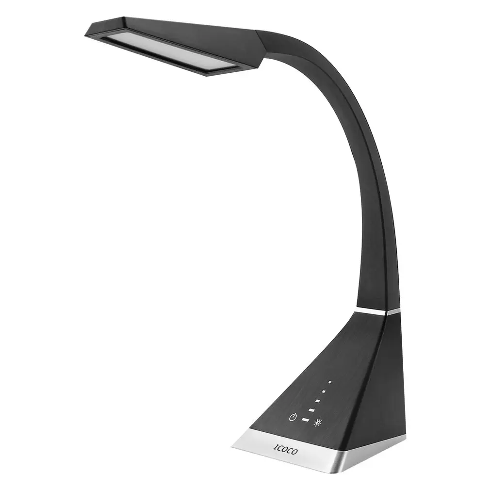 

ICOCO Portable Safety Brightness Adjustable Energy Saving 3 Color Mode Anti-glare Soft Silicon Tube Touch LED Table Lamp