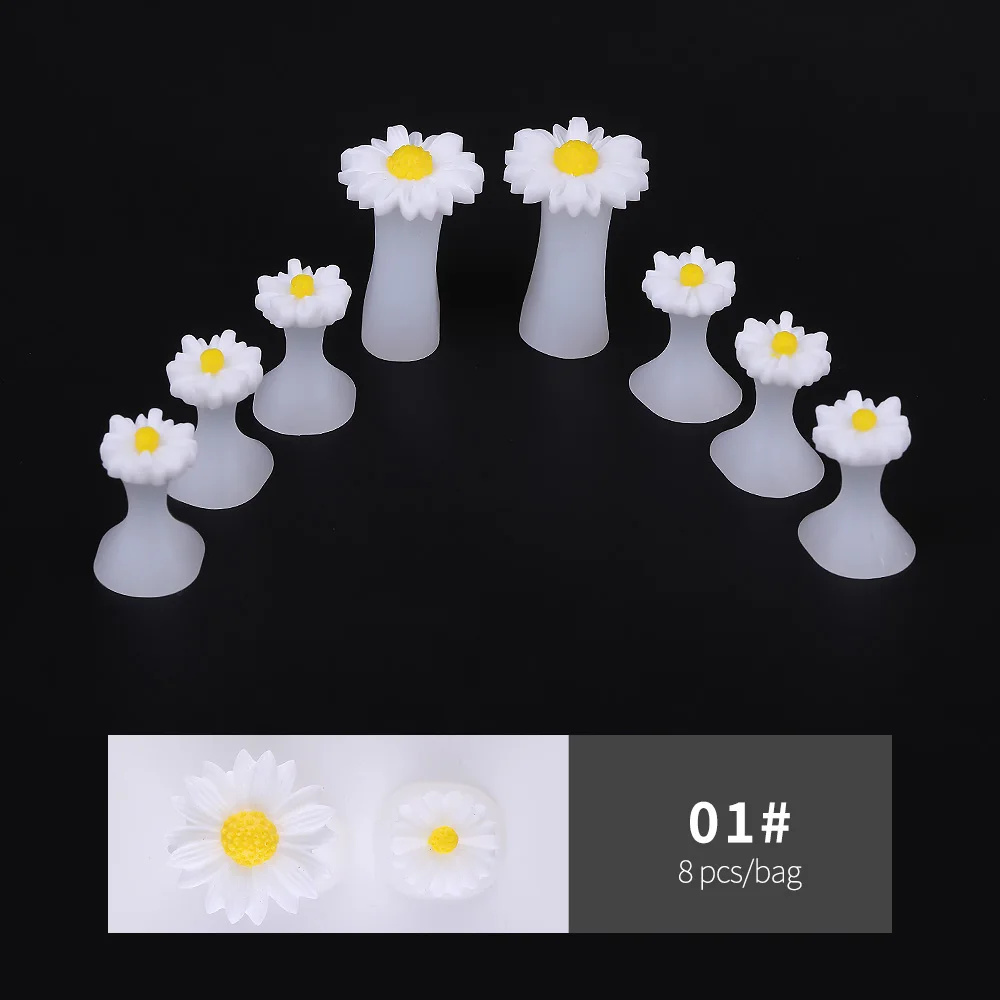 01 8 pcs Silicone Foot Toe Corrector Separator Care Flip Protector Soft Sub-Toe Thumb Separate Manicure Tools - Color: 01