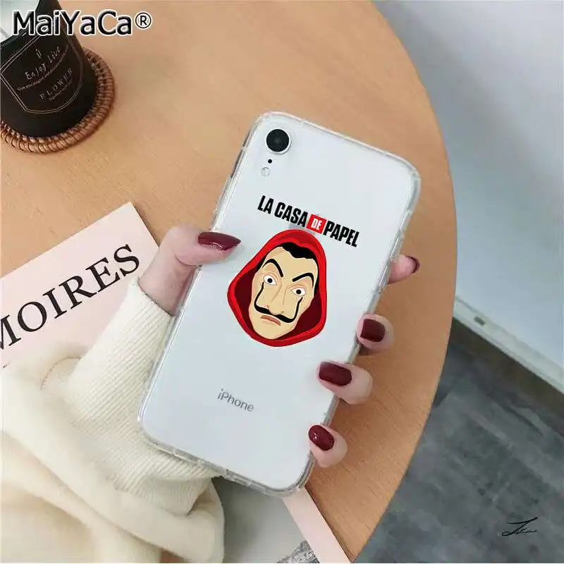 MaiYaCa La Casa de papel ТВ серии деньги Heist дом поделка-чехол для телефона для Apple iPhone 8 7 6S Plus X XS MAX 5 5S SE XR