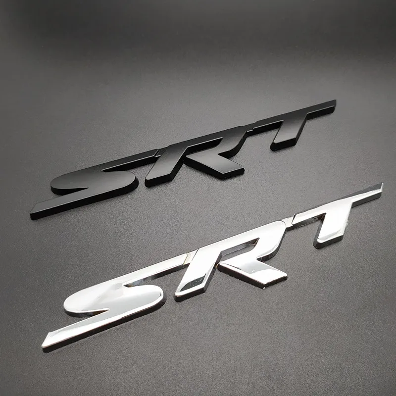 

1pcs 3D Metal SRT Sticker Rear Trunk Emblem Badge for Chrysler Aspen Crossfire for Dodge Jeep Cherokee Wrangler Car Styling